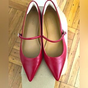 Madewell pointy-toed red Mary Jane Women's Shoes, size 8